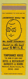 Matchbook Cover - Temperance House Newtown PA