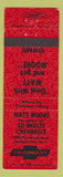 Matchbook Cover - Ed Shults Chevrolet Matt Moore Jamestown NY