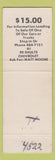 Matchbook Cover - Ed Shults Chevrolet Matt Moore Jamestown NY