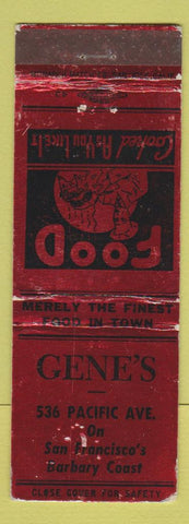Matchbook Cover - Gene's San Francisco CA restaurant WEAR