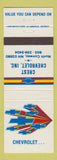 Matchbook Cover - Crest Chevrolet North Conway NH