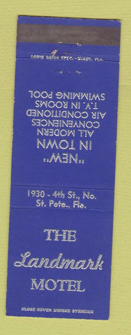 Matchbook Cover - Landmark Motel St Petersburg FL