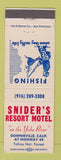 Matchbook Cover - Snider's Resort Motel Downieville CA