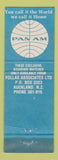 Matchbook Cover - Pan Am New Zealand Movie Groundstar Conspiracy Peppard WEAR