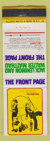 Matchbook Cover - Pan Am New Zealand Movie Front Page Jack Lemmon WEAR