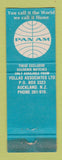 Matchbook Cover - Pan Am New Zealand Movie Sunshine Boys George Burns WEAR