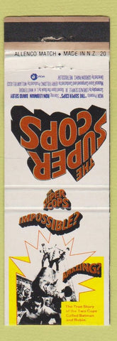 Matchbook Cover - Pan Am New Zealand Movie Super Cops WORN