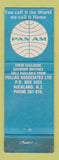 Matchbook Cover - Pan Am New Zealand Movie Super Cops WORN