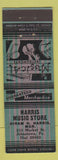 Matchbook Cover - Harris Music Store Johnstown PA