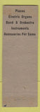 Matchbook Cover - Harris Music Store Johnstown PA