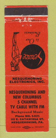 Matchbook Cover - Nesquehoning PA TV Cable