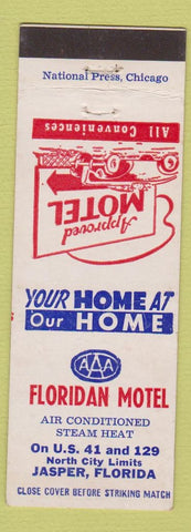 Matchbook Cover - Floridian Motel Jasper FL