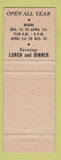 Matchbook Cover - Edison Cafeteria Fort Myers FL