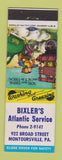 Matchbook Cover - Bixler's Atlantic oil gas Montoursville PA