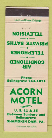 Matchbook Cover - Acorn Motel Shamokin Dam PA