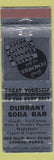 Matchbook Cover - Durrant Soda Bar Athens PA silver