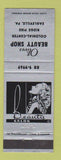 Matchbook Cover - Olives Beauty Shop Eagleville PA girlie