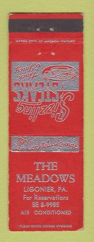 Matchbook Cover - The Meadows Ligonier PA