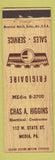 Matchbook Cover - Chas A Higgins Frigidaire Media PA