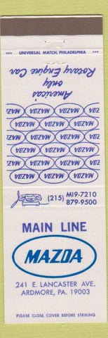 Matchbook Cover - Mazda Ardmore PA cars