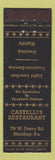 Matchbook Cover - Castelli's Restaurant Hershey PA