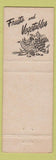Matchbook Cover - Marrone's Food Market Lewistown PA