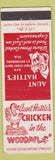 Matchbook Cover - Aunt Hattie's Chicken in the Woodpile St Petersburg FL
