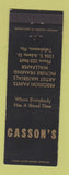 Matchbook Cover - Casson's Tallahassee FL Paint Wallpaper