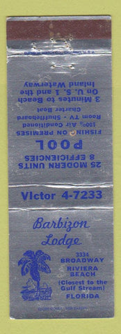 Matchbook Cover - Barbizon Lodge Gulf Riviera Beach FL
