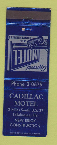 Matchbook Cover - Cadillac Motel Tallahassee FL