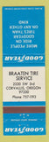 Matchbook Cover - Goodyear Tires Corvallis OR Braaten