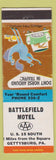 Matchbook Cover - Battlefield Motel Gettysburg PA