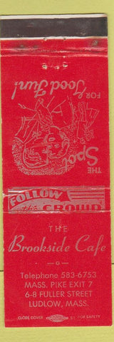 Matchbook Cover - Brookside Cafe Ludlow MA