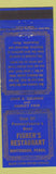 Matchbook Cover - Fisher's Restaurant Huntingdon PA