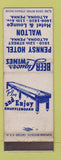 Matchbook Cover - Pennsy Hotel Altoona PA shuffleboard white