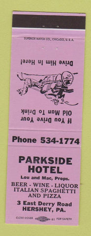 Matchbook Cover - Parkside Hotel Hershey PA pizza