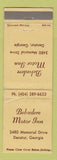 Matchbook Cover - Belvedere Motor Inn Decatur GA WORN