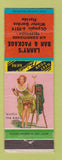 Matchbook Cover - Larry's Bar Liquor Winter Garden FL pinup WORN CREASES