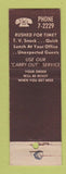 Matchbook Cover - Aunt Hattie's Chicken in the Woodpile St Petersburg FL