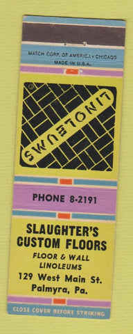 Matchbook Cover - Slaughter's Custom Floors Palmyra PA WEAR