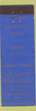 Matchbook Cover - Atlantic Bar Grill Pittsburgh PA