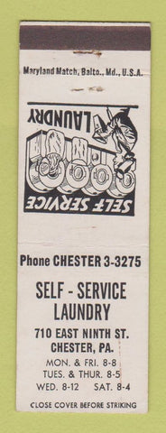 Matchbook Cover - Self Service Laundry Chester PA girlie