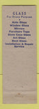Matchbook Cover - Claude A Holinger Glass Lebanon PA WEAR