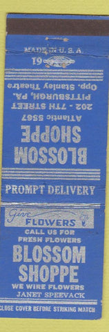 Matchbook Cover - Blossom Shoppe Pittsburgh PA