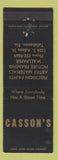 Matchbook Cover - Casson's Tallahassee FL Paint Wallpaper