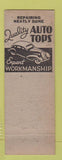 Matchbook Cover - DS Fried Automobile Tops Allentown PA