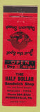 Matchbook Cover - Half Dollar Sandwich Shop Pizza Hughesville PA