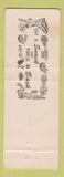 Matchbook Cover - Half Dollar Sandwich Shop Pizza Hughesville PA