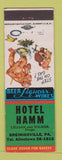 Matchbook Cover - Hotel Hamm Breinigsville PA