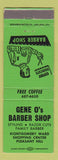 Matchbook Cover - Gene O's Barber Shop Pleasant Hill CA